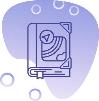 mapa degradado burbuja icono vector