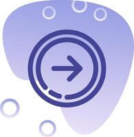Right arrow Gradient Bubble Icon vector