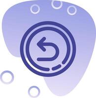 Back Gradient Bubble Icon vector