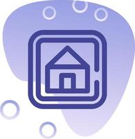 Home Gradient Bubble Icon vector