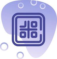 Qr code Gradient Bubble Icon vector