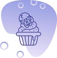 Cupcake Gradient Bubble Icon vector