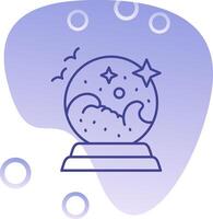 Crystal ball Gradient Bubble Icon vector