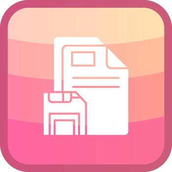 Save Gradient Bubble Icon vector