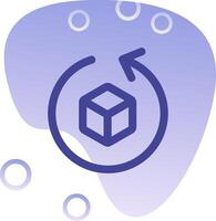 Rotate object Gradient Bubble Icon vector