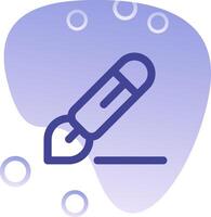 Pen 3 Gradient Bubble Icon vector