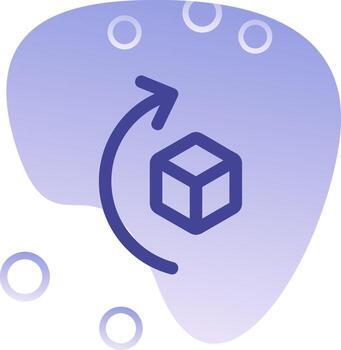 Rotate right Gradient Bubble Icon vector