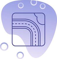 Highway Gradient Bubble Icon vector