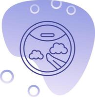 Porthole Gradient Bubble Icon vector