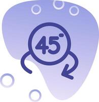 Rotate angle 45 Gradient Bubble Icon vector