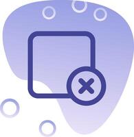 Delete square Gradient Bubble Icon vector