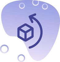 Rotate left Gradient Bubble Icon vector
