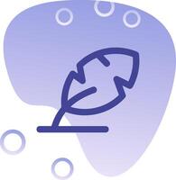 Feather pen Gradient Bubble Icon vector