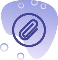 Paperclip 1 Gradient Bubble Icon vector