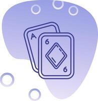 Poker Gradient Bubble Icon vector