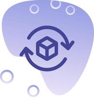 3d rotate 2 Gradient Bubble Icon vector