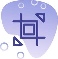 Expand crop resize Gradient Bubble Icon vector