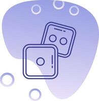 Dice Gradient Bubble Icon vector