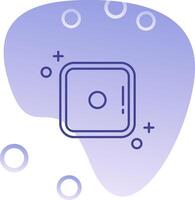 Dice one Gradient Bubble Icon vector