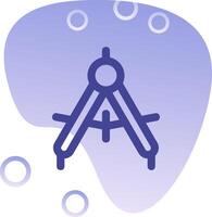 Drawing compass Gradient Bubble Icon vector