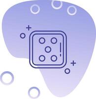 Dice five Gradient Bubble Icon vector