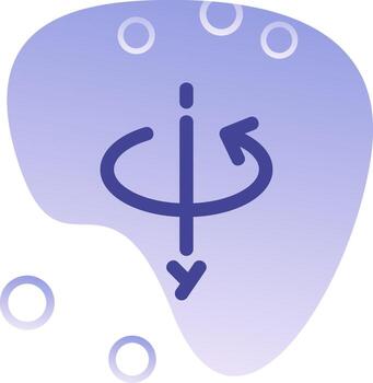 3d rotate y axis Gradient Bubble Icon vector