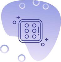 Dice six Gradient Bubble Icon vector