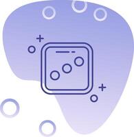 Dice three Gradient Bubble Icon vector