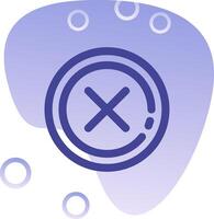 Delete 1 Gradient Bubble Icon vector