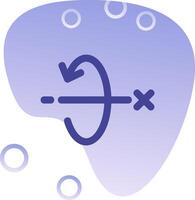 3d totalizar X eje degradado burbuja icono vector