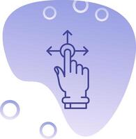 Hold and Move Gradient Bubble Icon vector