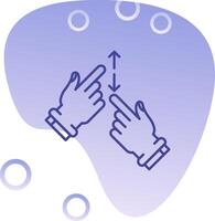 Tap and Scroll Gradient Bubble Icon vector