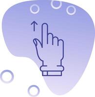Swipe Up Gradient Bubble Icon vector