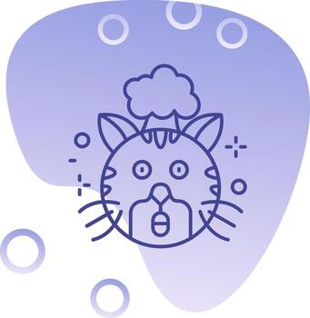 Exploding Gradient Bubble Icon vector