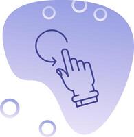 Rotate Gradient Bubble Icon vector