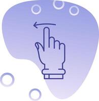 Swipe Left Gradient Bubble Icon vector