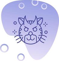 Demon Gradient Bubble Icon vector