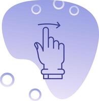 Swipe Right Gradient Bubble Icon vector