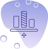 Bottom allignment Gradient Bubble Icon vector