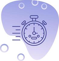 Stopwatch Gradient Bubble Icon vector