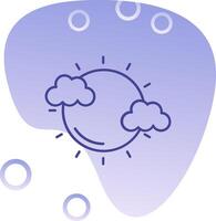 Wearher Gradient Bubble Icon vector