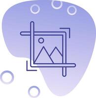 Crop Gradient Bubble Icon vector