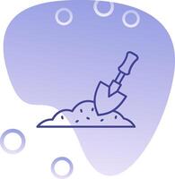 Trowel Gradient Bubble Icon vector