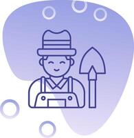 Farmer Gradient Bubble Icon vector