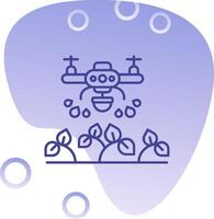 Drone Gradient Bubble Icon vector