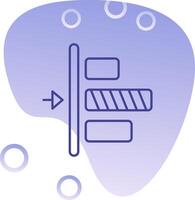 Left alignment Gradient Bubble Icon vector