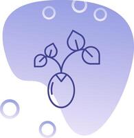 Sprout Gradient Bubble Icon vector