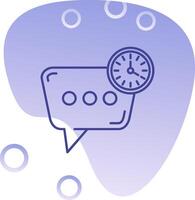 Time Gradient Bubble Icon vector