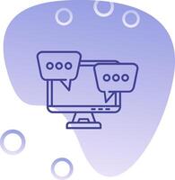Desktop computer Gradient Bubble Icon vector