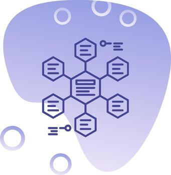 Relation Gradient Bubble Icon vector